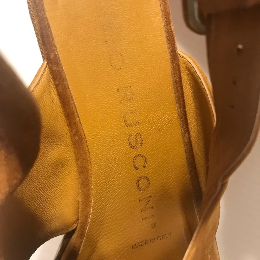 Fabio Rusconi cork platform high heel wedge suede sandal women size 7.5 (38) - Picture 9 of 12